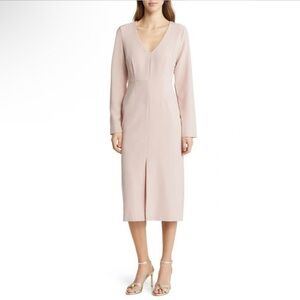 Leith Blush Long Sleeve V-Neck Dress